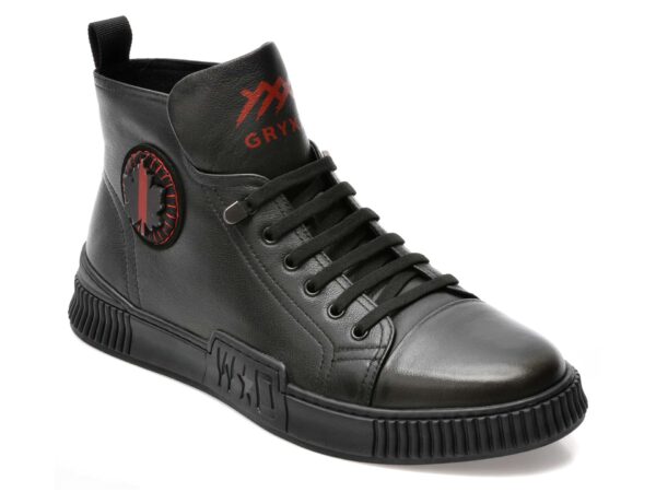 Ghete GRYXX negre, M1166, din piele naturala