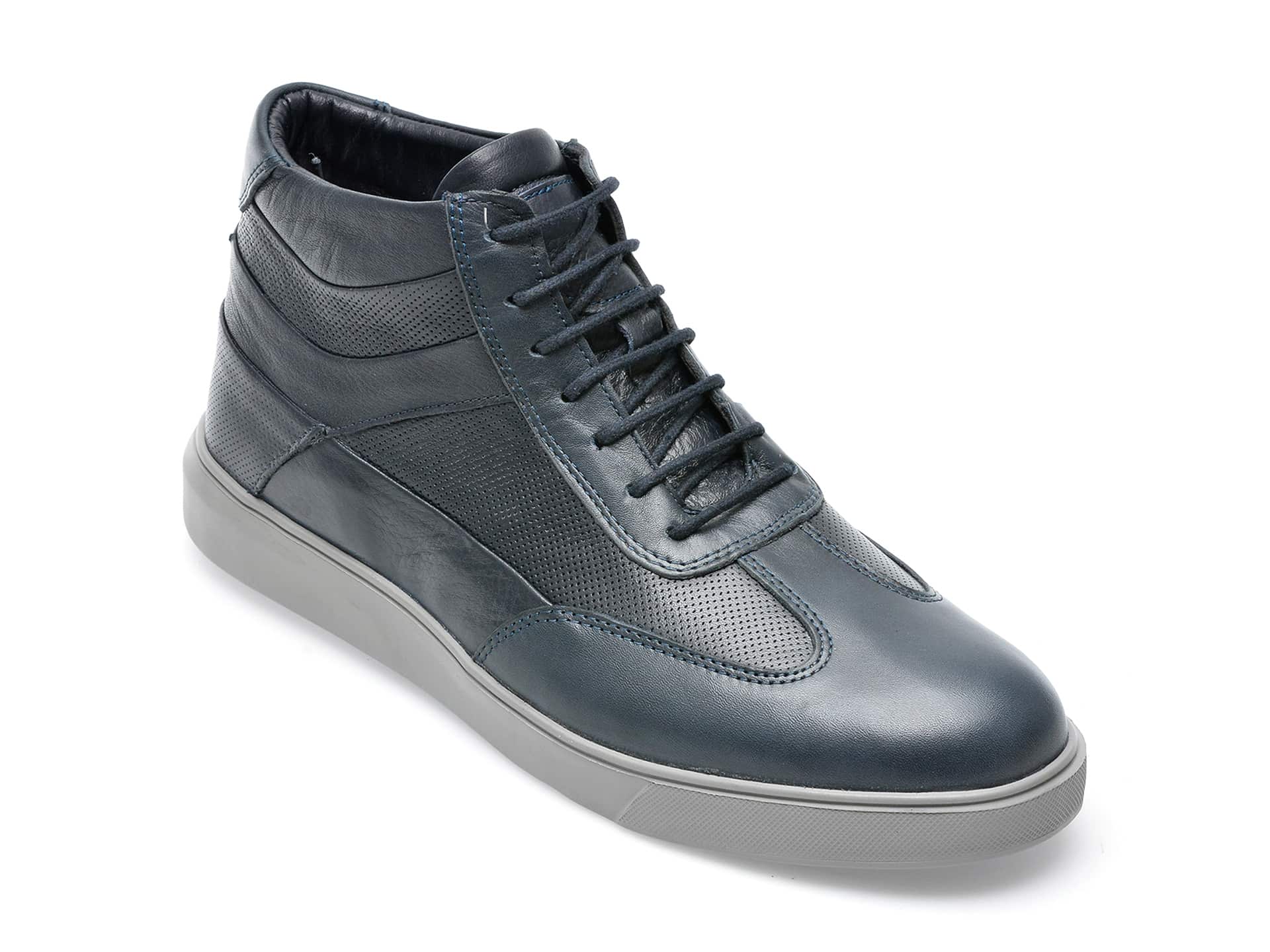 Ghete OTTER bleumarin, E2174, din piele naturala
