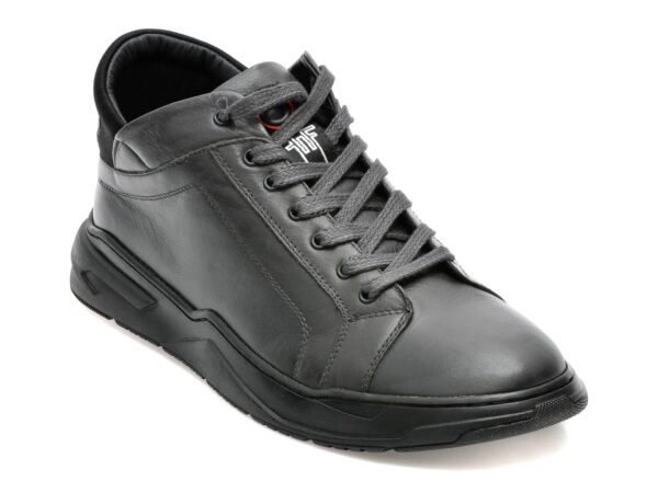 Ghete OTTER gri, 17335, din piele naturala