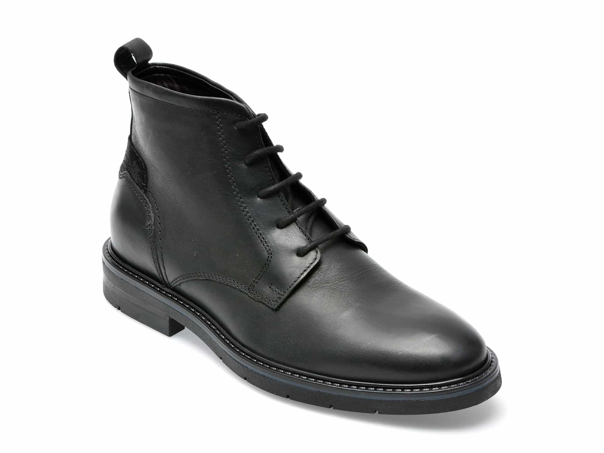 Ghete OTTER negre, 2257, din piele naturala