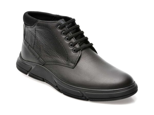 Ghete OTTER negre, 7346, din piele naturala