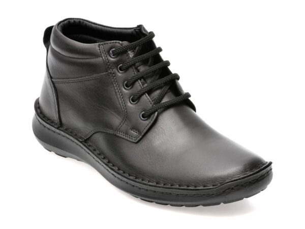 Ghete OTTER negre, 9591, din piele naturala