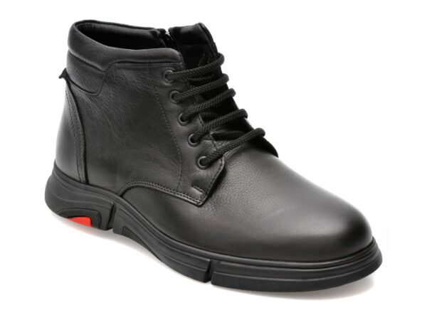 Ghete OTTER negre, CISSE10, din piele naturala