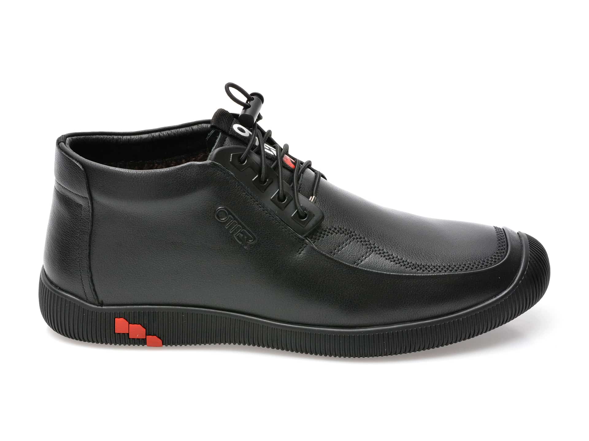 Ghete OTTER negre, M98081B, din piele naturala - imagine 2