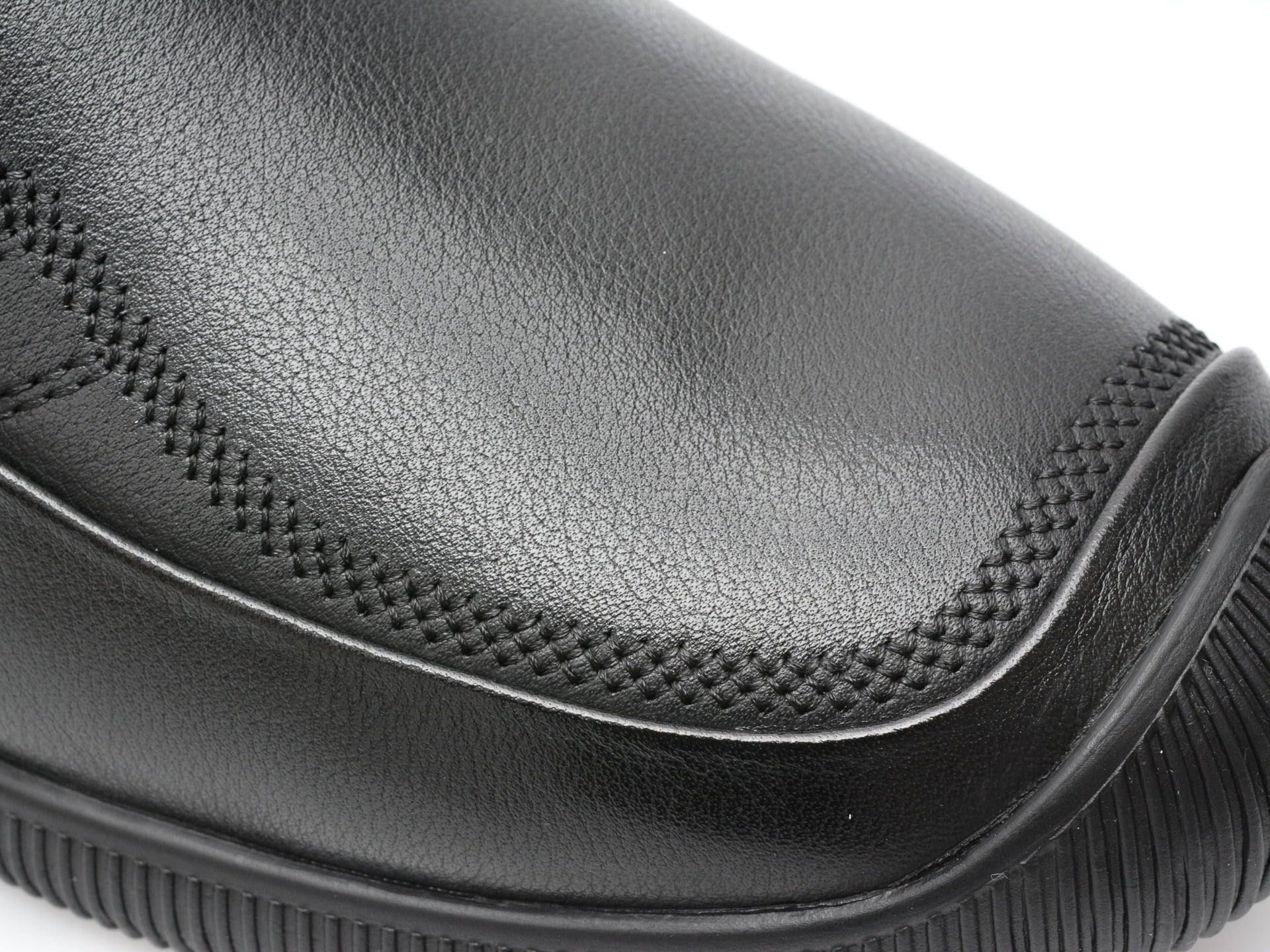 Ghete OTTER negre, M98081B, din piele naturala - imagine 3