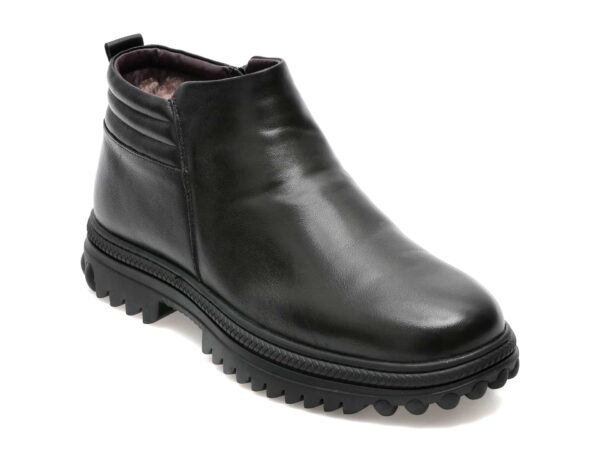 Ghete OTTER negre, MD98562, din piele naturala