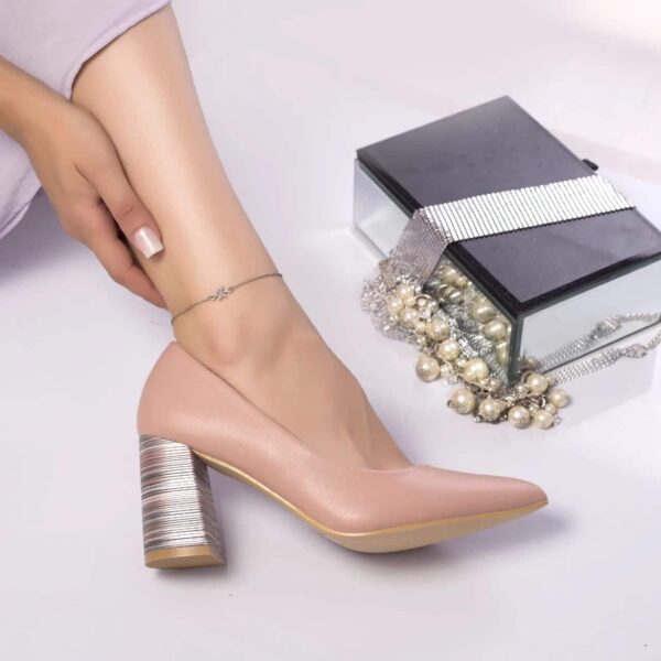 PANTOFI CU TOC Tessa PIELE ECOLOGICA ROZ