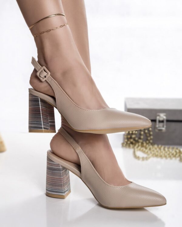 PANTOFI DAMA BEJ PIELE ECOLOGICA Roslin