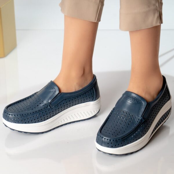 PANTOFI DAMA CASUAL BLEUMARIN PIELE NATURALA Flori