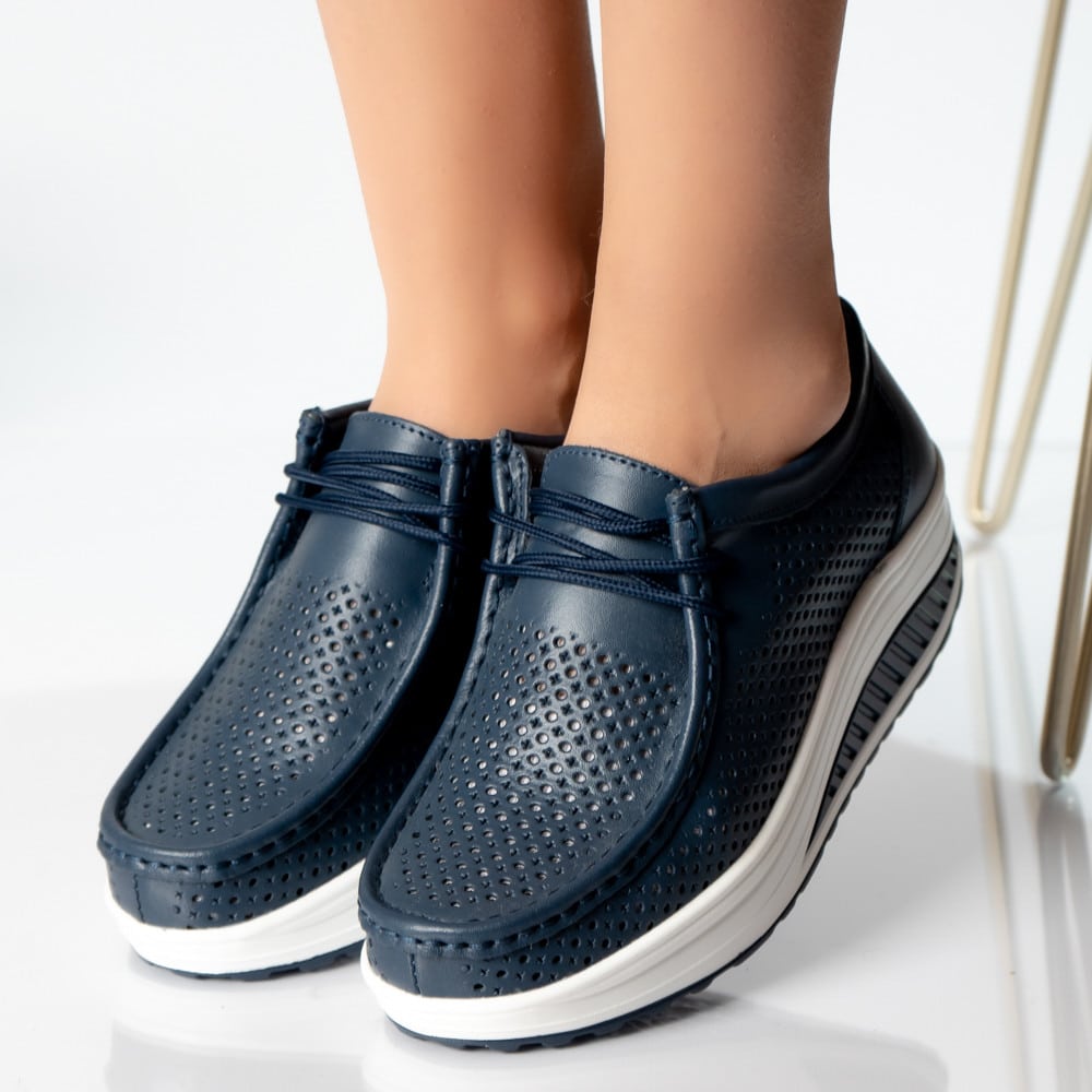 PANTOFI DAMA CASUAL BLEUMARIN PIELE NATURALA Samra - imagine 2