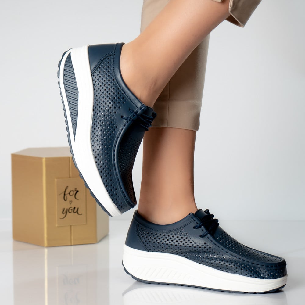 PANTOFI DAMA CASUAL BLEUMARIN PIELE NATURALA Samra - imagine 4
