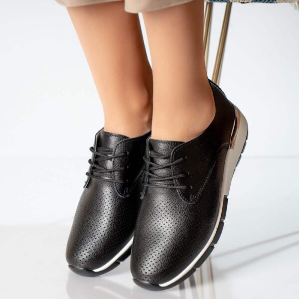 PANTOFI DAMA CASUAL NEGRI PIELE NATURALA Lamita