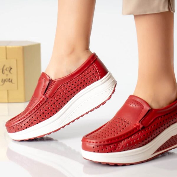 PANTOFI DAMA CASUAL ROSI PIELE NATURALA Flori