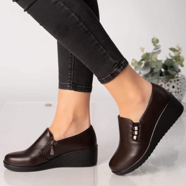 PANTOFI DAMA CU PLATFORMA MARO PIELE ECOLOGICA Alka