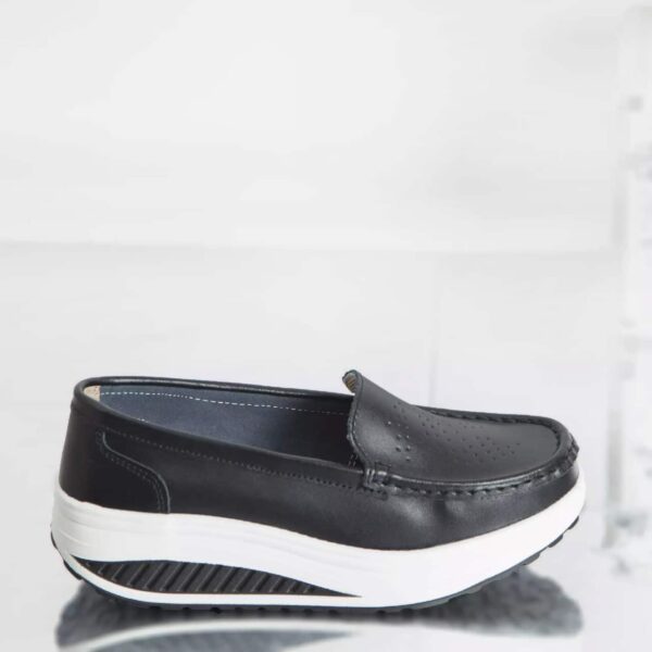 PANTOFI DAMA CU PLATFORMA NEGRI PIELE NATURALA Nancy