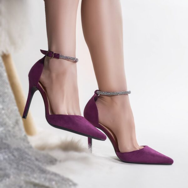 PANTOFI DAMA PIELE ECO INTOARSA MOV Tolib