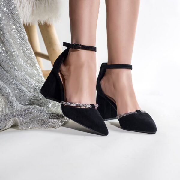 PANTOFI DAMA PIELE ECO INTOARSA NEGRU Roya