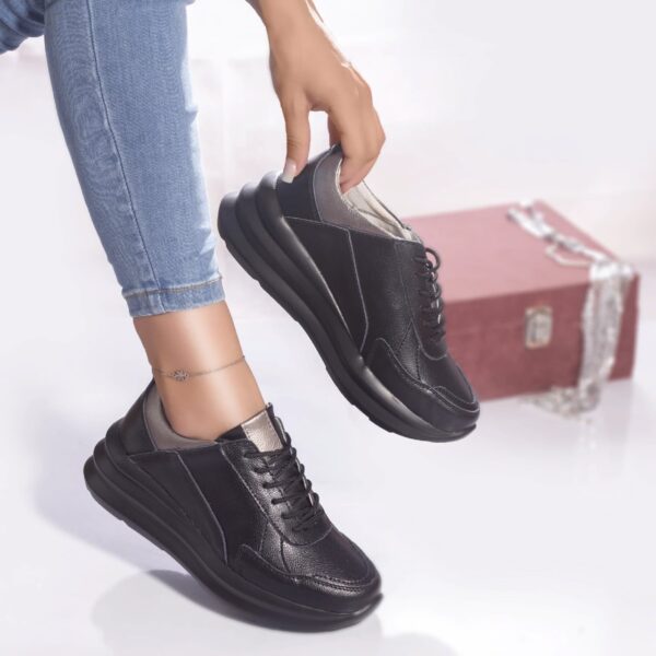 PANTOFI SPORT Agata PIELE NATURALA NEGRU