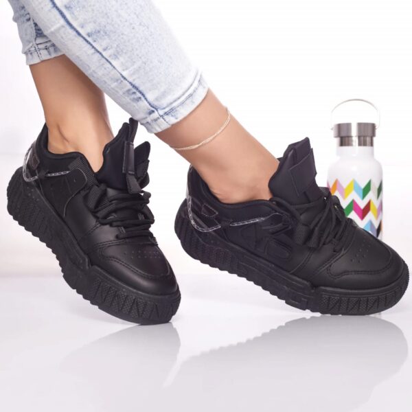 PANTOFI SPORT Aglaia PIELE ECOLOGICA NEGRU
