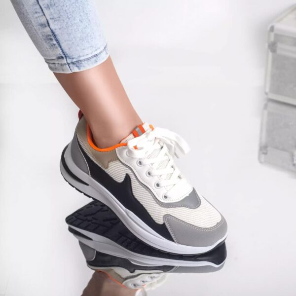 PANTOFI SPORT AMNA PORTOCALIU PIELE ECOLOGICA