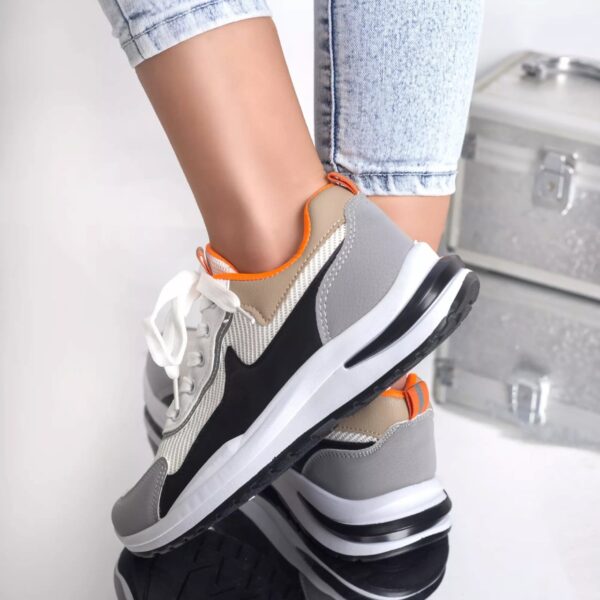 PANTOFI SPORT AMNA PORTOCALIU PIELE ECOLOGICA