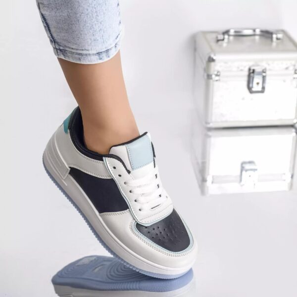 PANTOFI SPORT BETSEY NEGRU-ALBASTRU PIELE ECOLOGICA