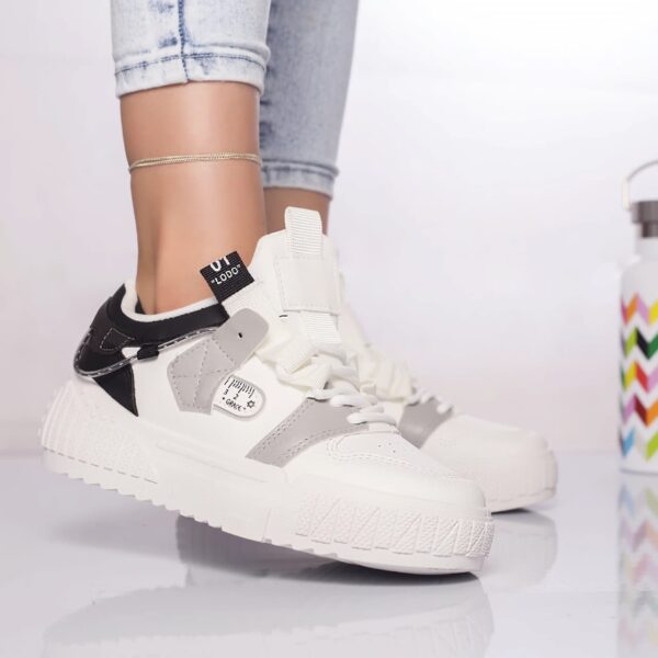 PANTOFI SPORT Cassie PIELE ECOLOGICA ALB