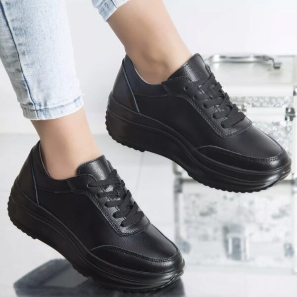 PANTOFI SPORT DIANA NEGRU PIELE NATURALA