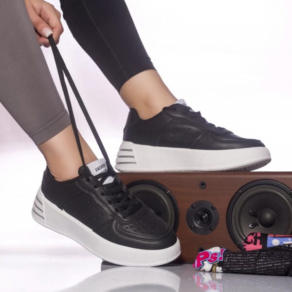 PANTOFI SPORT Hadira PIELE ECOLOGICA NEGRU