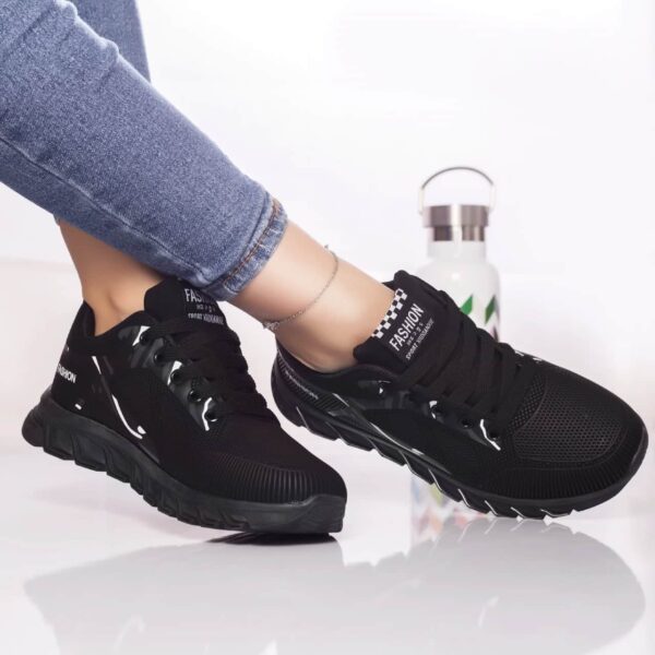 PANTOFI SPORT Irinuca TEXTIL NEGRU-ALB