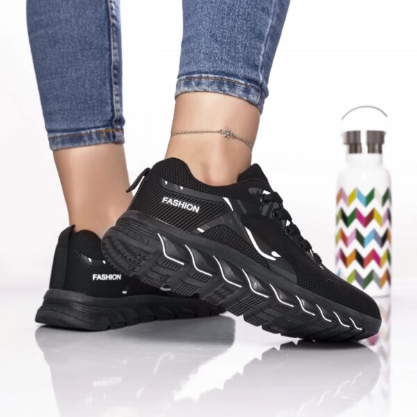 PANTOFI SPORT Irinuca TEXTIL NEGRU-ALB