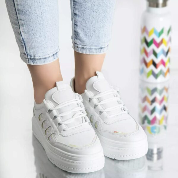 PANTOFI SPORT KARSYN ALB-AURIUEN PIELE ECOLOGICA