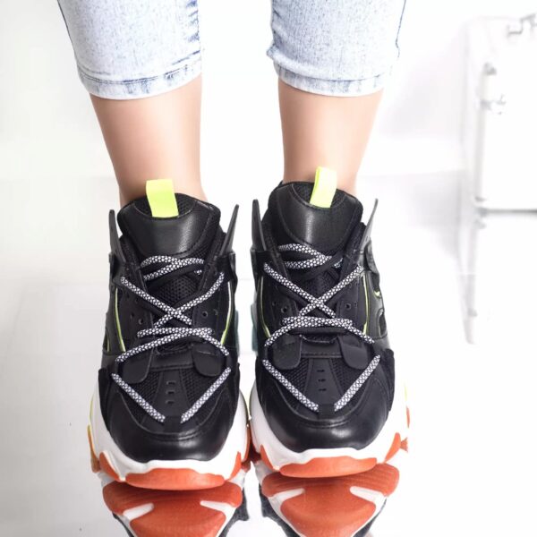 PANTOFI SPORT MELLY NEGRU PIELE ECOLOGICA
