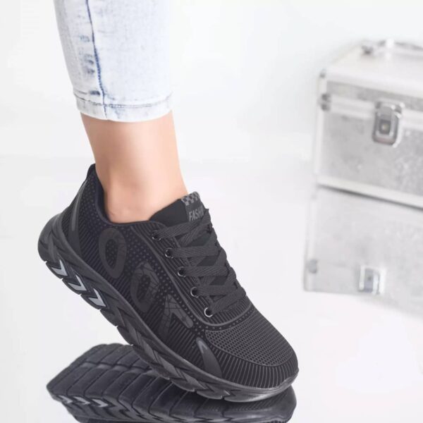 PANTOFI SPORT Rares NEGRU TEXTIL