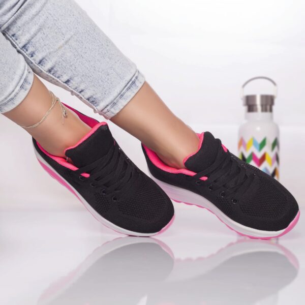 PANTOFI SPORT TEXTIL NEGRU-ROZ Anastasy