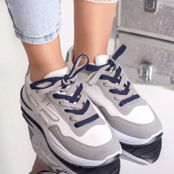 PANTOFI SPORT THILDA ALBASTRU PIELE ECOLOGICA
