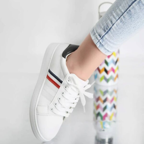 PANTOFI SPORT VICKYE ALB PIELE ECOLOGICA