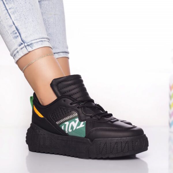 PANTOFI SPORT Zanna PIELE ECOLOGICA NEGRU