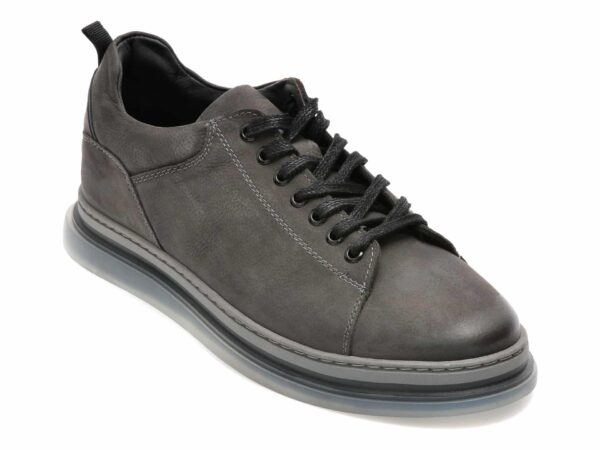 Pantofi OTTER gri, 65206, din nabuc