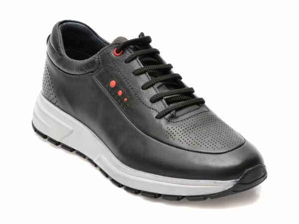 Pantofi OTTER negri, 2215134, din piele naturala