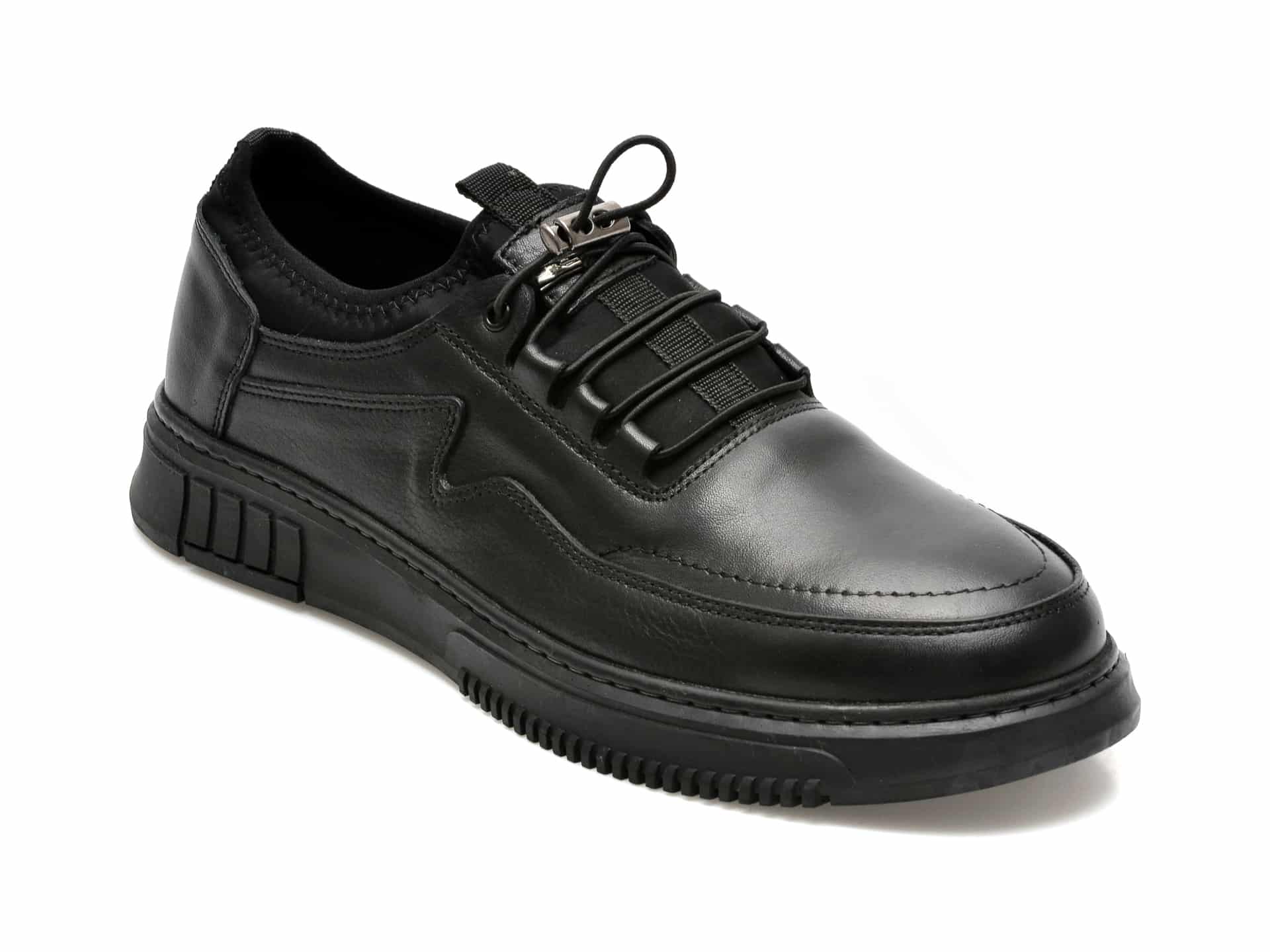 Pantofi OTTER negri, M66869, din piele naturala