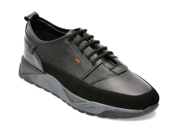 Pantofi OTTER negri, MISE121, din piele naturala