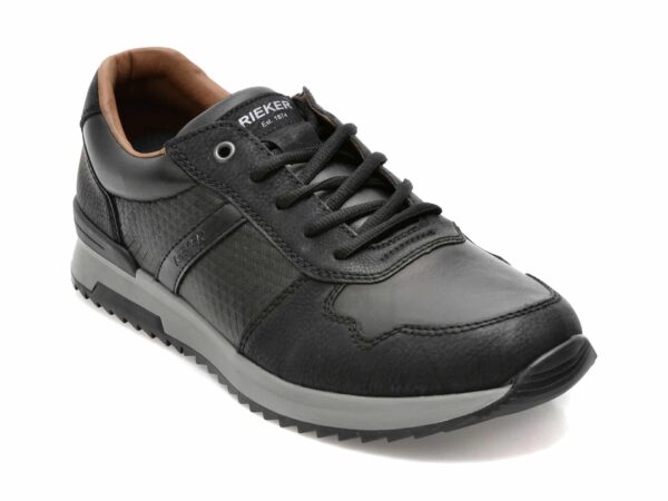 Pantofi RIEKER negri, 16132, din piele ecologica