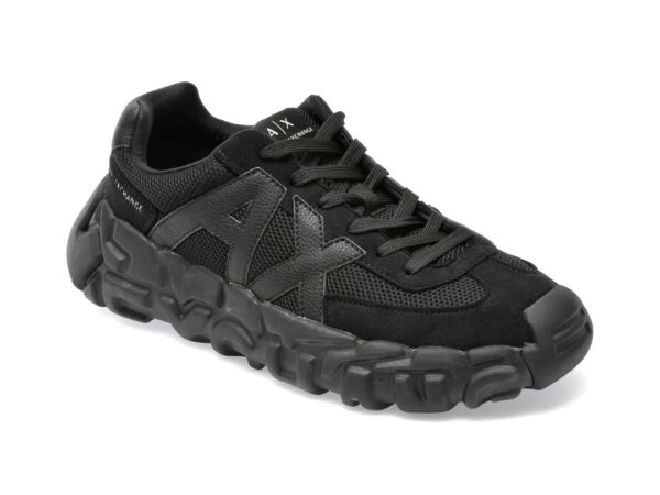 Pantofi sport ARMANI EXCHANGE negri, XUX153, din material textil