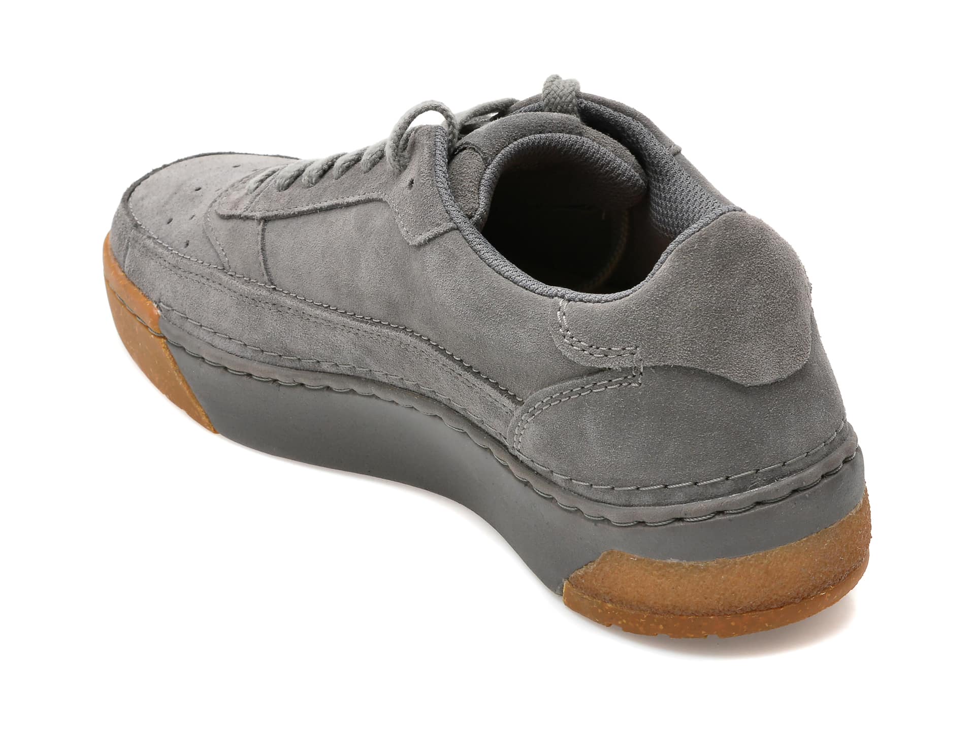 Pantofi sport CLARKS gri, CRACOLA, din piele intoarsa - imagine 6