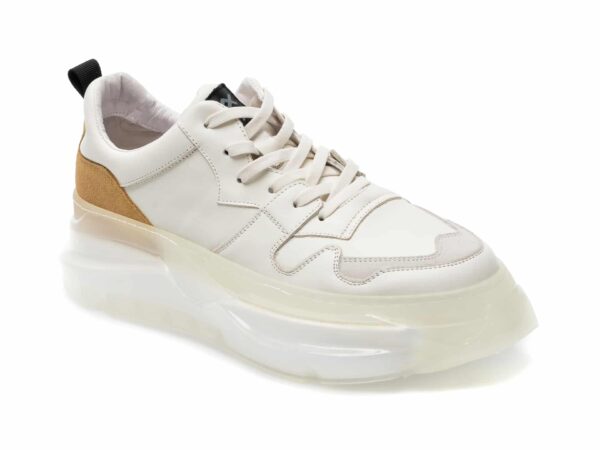 Pantofi sport GRYXX albi, LN119, din piele naturala