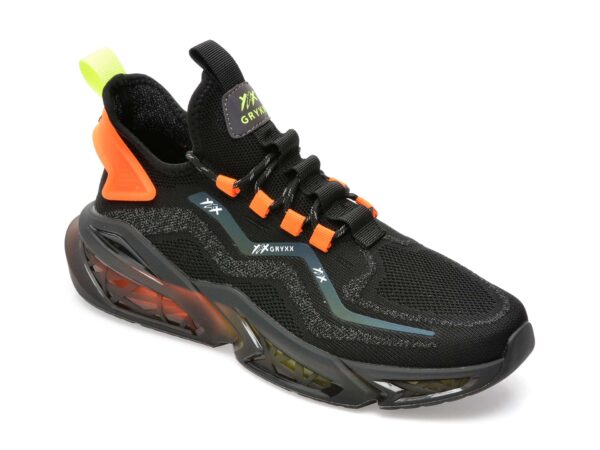 Pantofi sport GRYXX negri, A157, din material textil