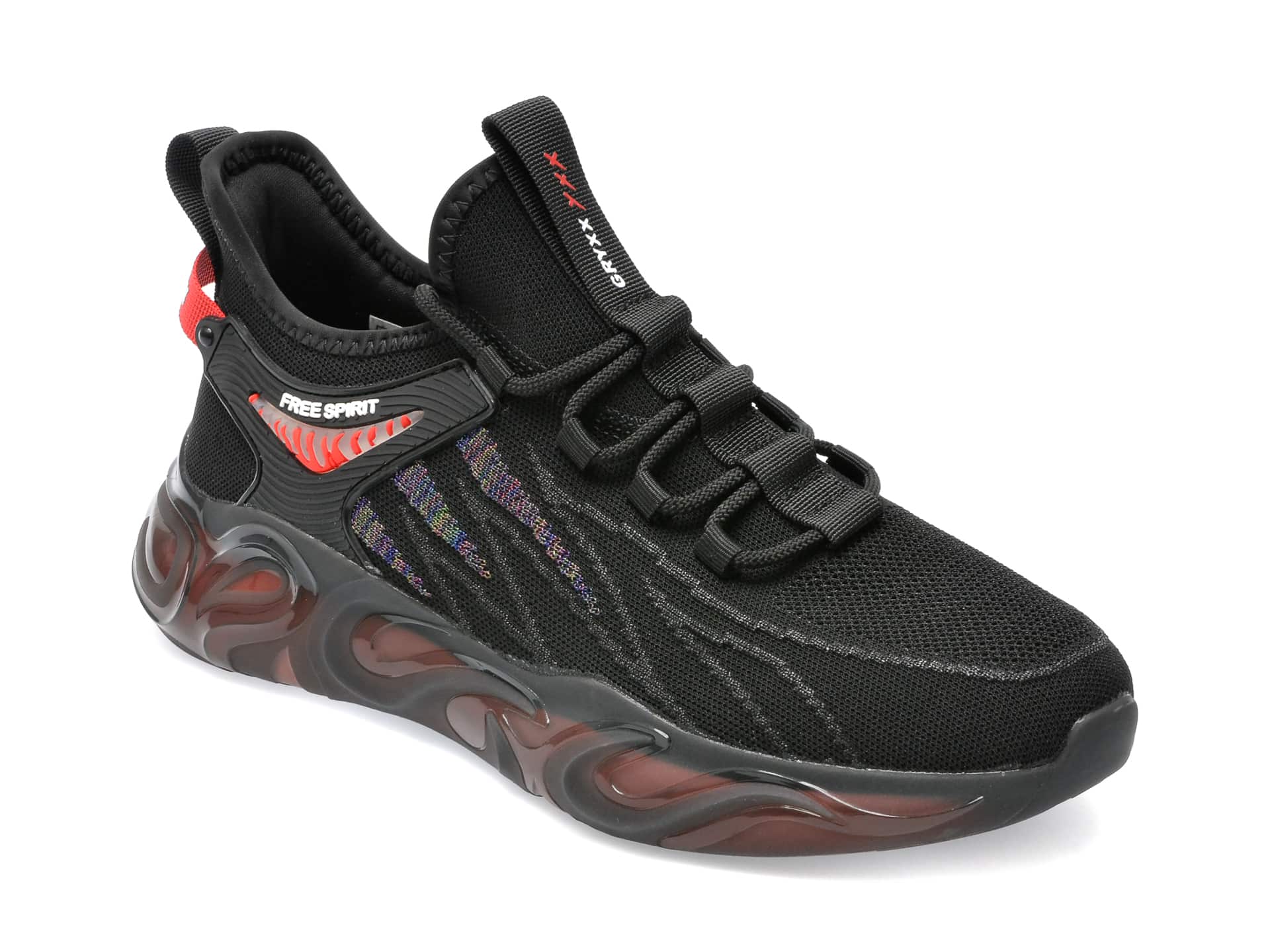 Pantofi sport GRYXX negri, FB21089, din material textil