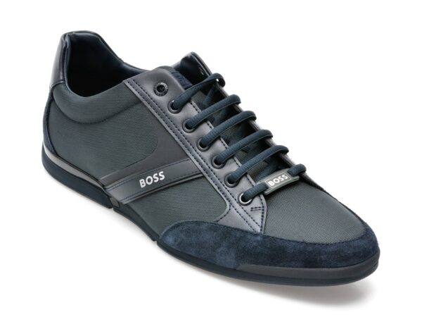 Pantofi sport HUGO BOSS bleumarin, 1235, din material textil si piele naturala