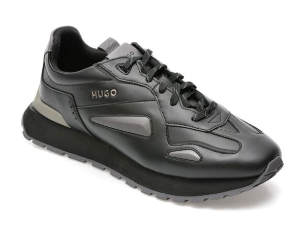 Pantofi sport HUGO BOSS negri, 462, din piele naturala